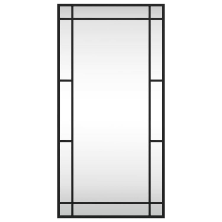 Miroir mural vidaxl rectangulaire 40x80 cm de fer noir