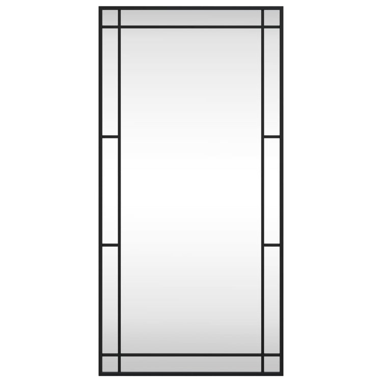 Miroir mural vidaxl rectangulaire 50x100 cm de fer noir