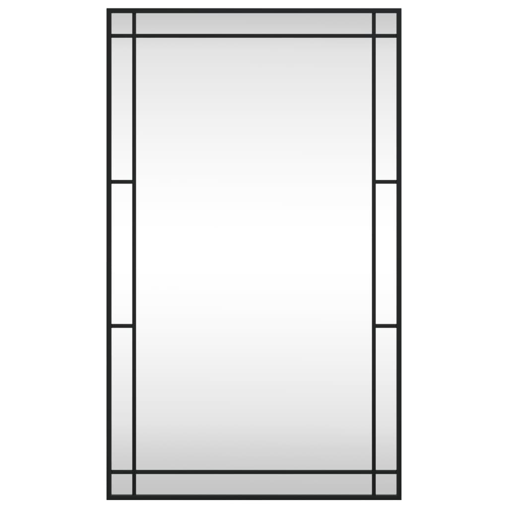 Miroir mural vidaxl rectangulaire 60x100 cm de fer noir
