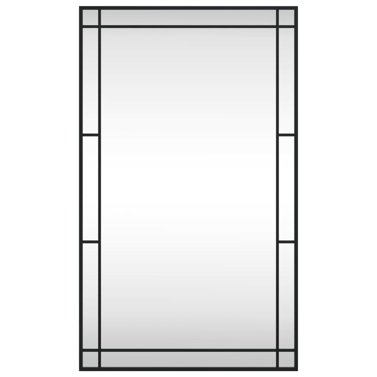 Miroir mural vidaxl rectangulaire 60x100 cm de fer noir