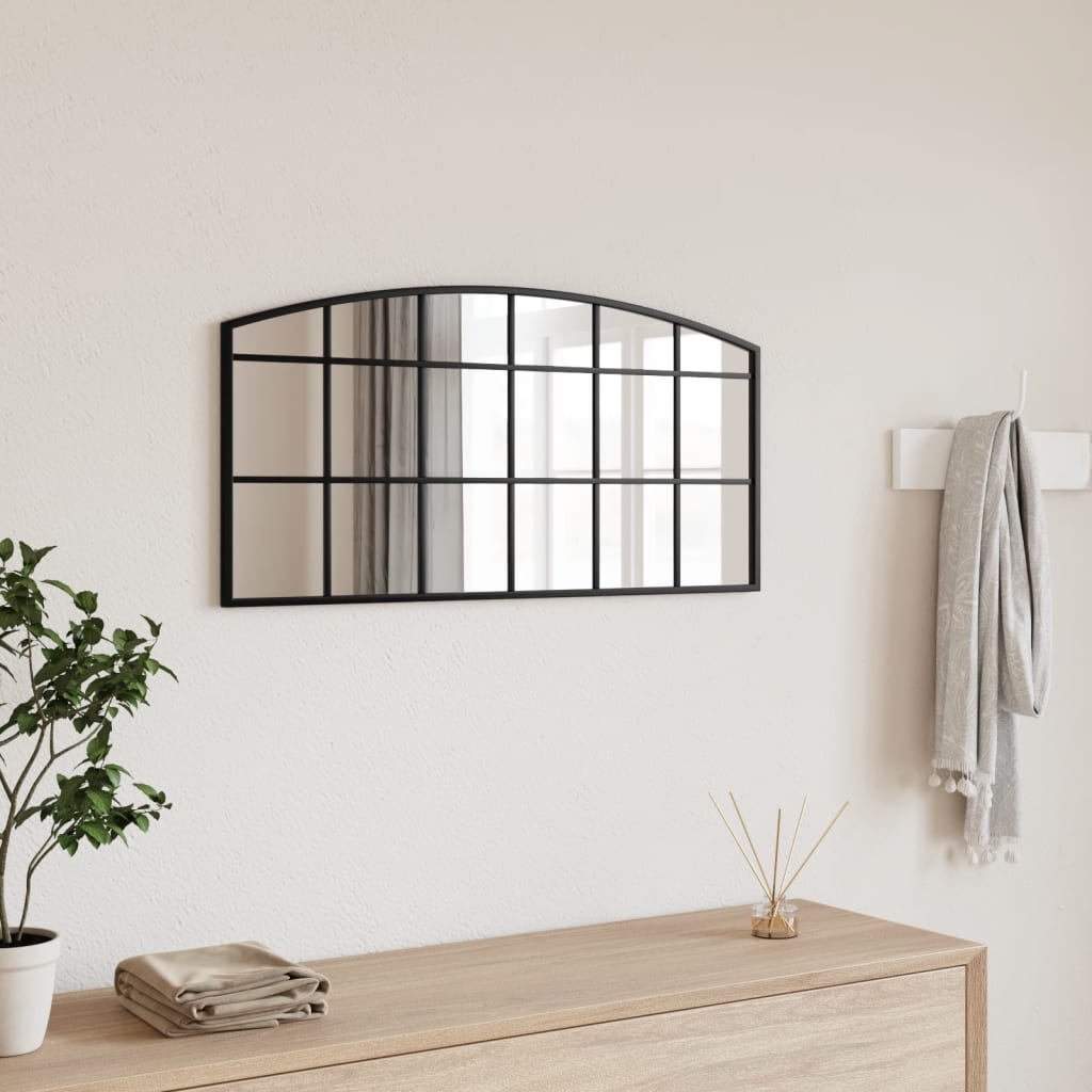 Vidaxx miroir mural arche 80x40 cm fer noir