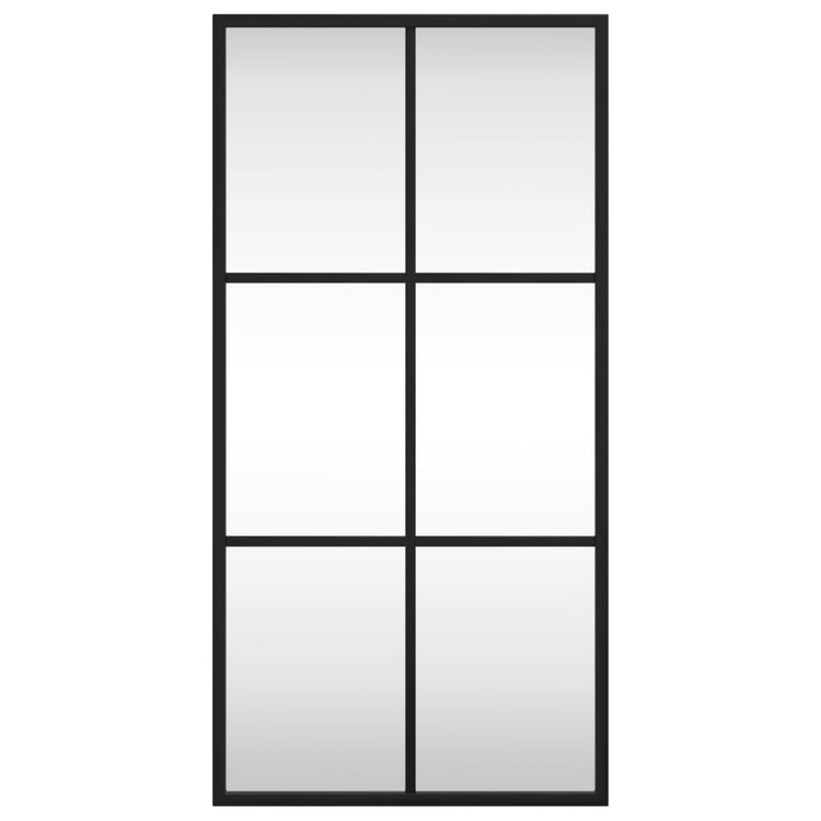 Miroir mural vidaxl rectangulaire 30x60 cm de fer noir