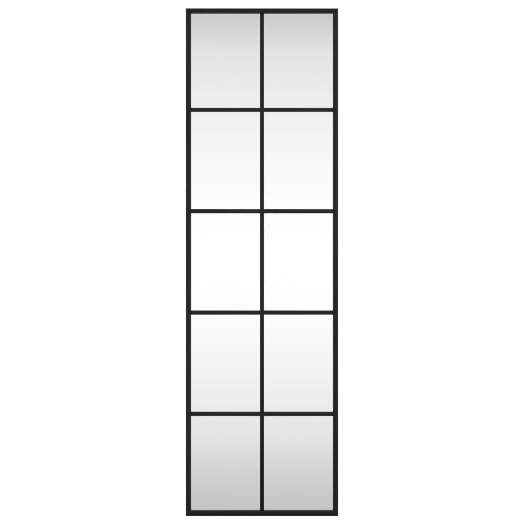 Miroir mural vidaxl rectangulaire 30x100 cm de fer noir