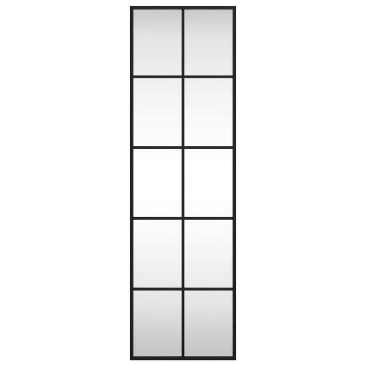 Miroir mural vidaxl rectangulaire 30x100 cm de fer noir