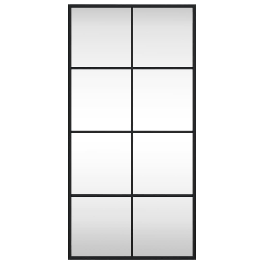 Miroir mural vidaxl rectangulaire 40x80 cm de fer noir