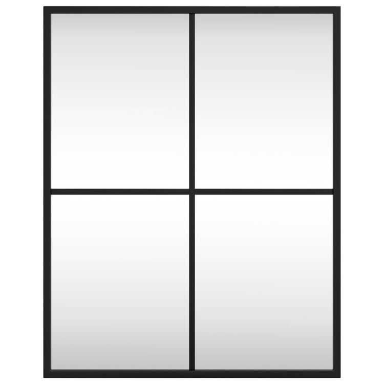 Miroir mural vidaxl rectangulaire 40x50 cm de fer noir