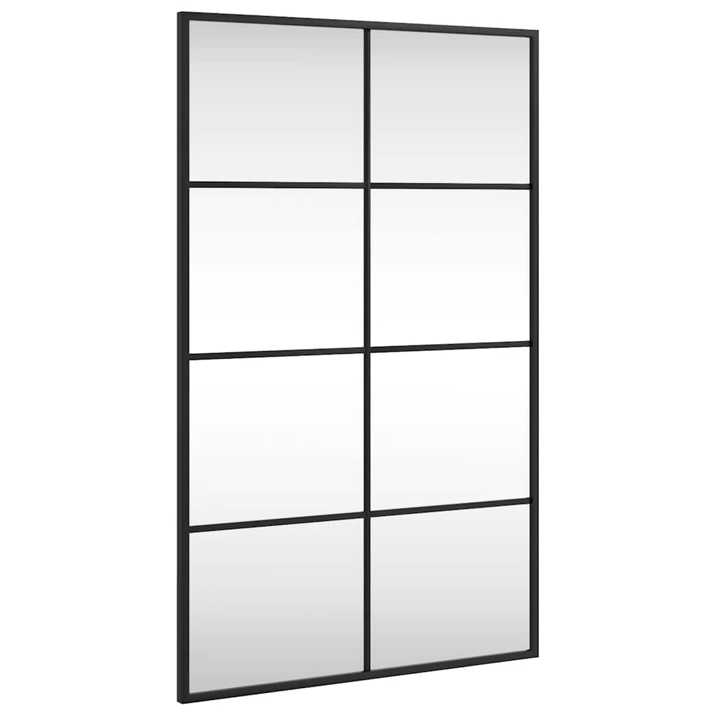 Miroir mural vidaxl rectangulaire 50x80 cm de fer noir