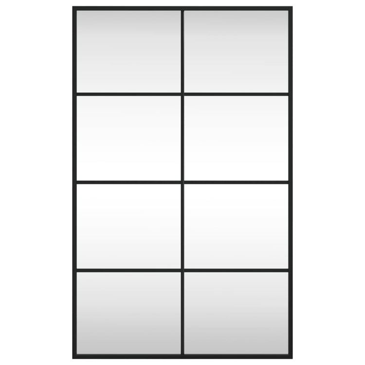 Miroir mural vidaxl rectangulaire 50x80 cm de fer noir