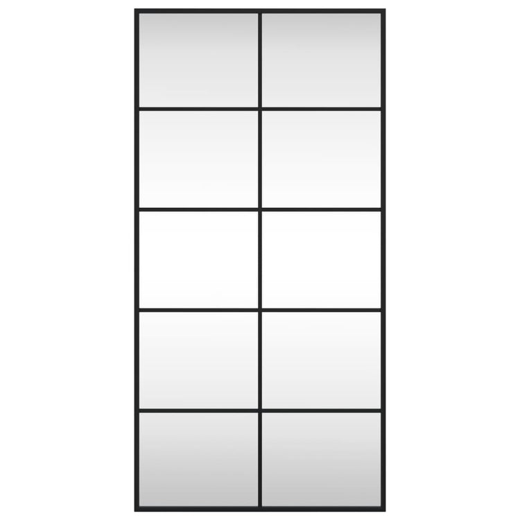 Miroir mural vidaxl rectangulaire 50x100 cm de fer noir
