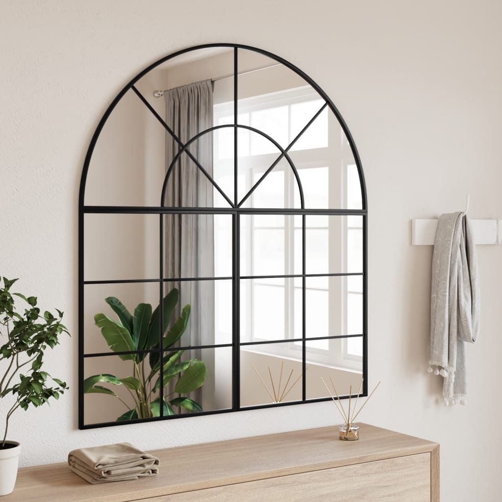Vidaxx miroir mural arche 100x50 cm fer noir
