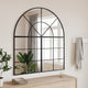 Vidaxx miroir mural arche 100x50 cm fer noir