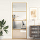 Vidaxl Porte intérieure étroite 83x201,5 cm Verre durci et couleur or en aluminium