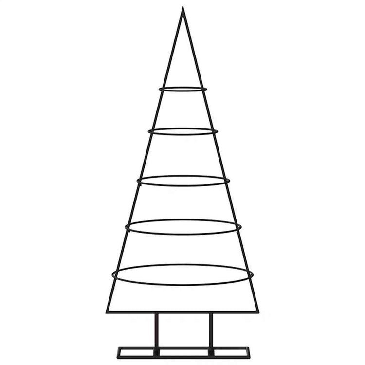 Vidaxl Décoration de Noël arbre de Noël 90 cm en métal noir
