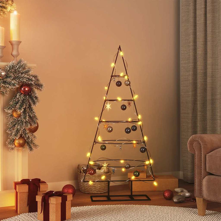 Vidaxl Décoration de Noël arbre de Noël 125 cm en métal noir