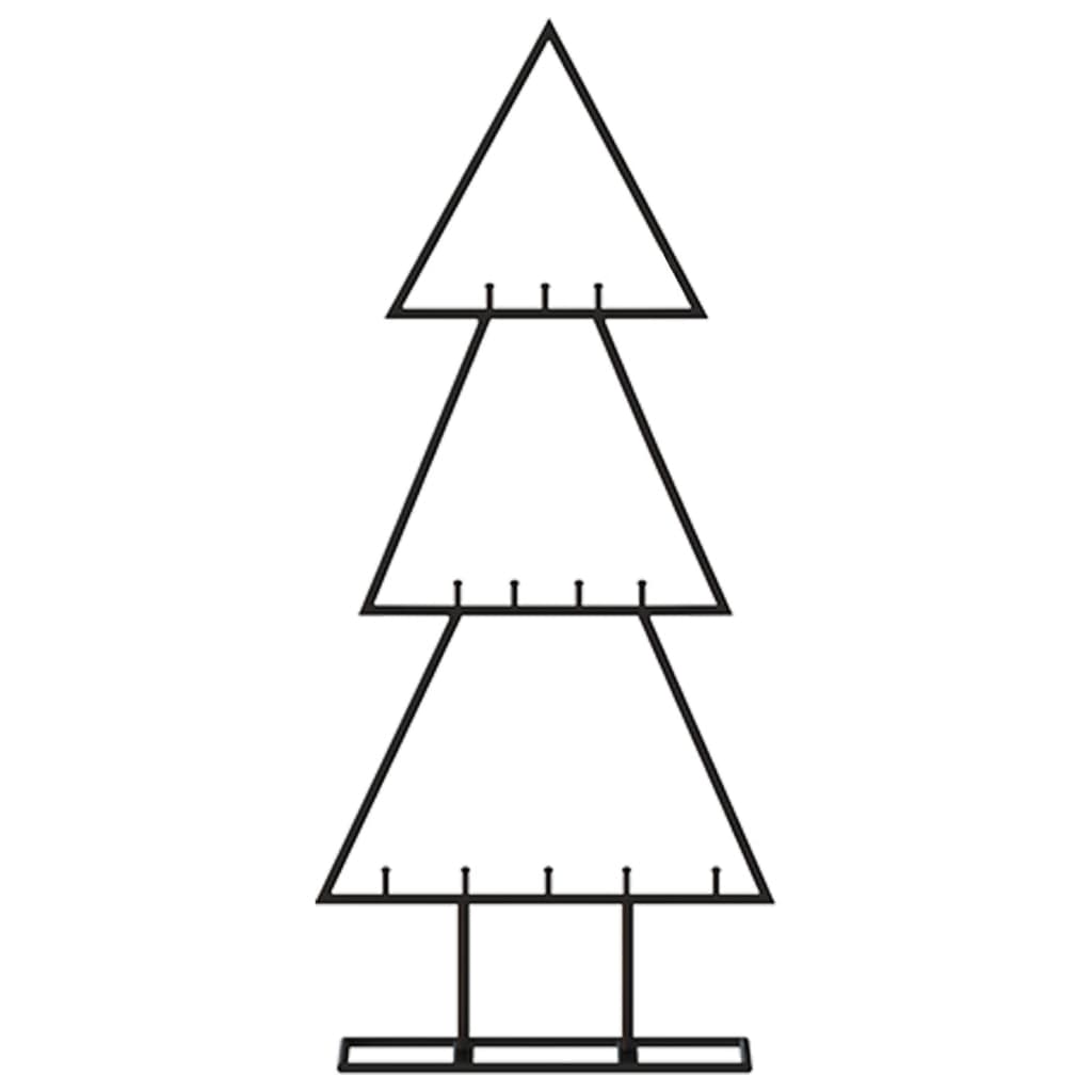 VidaXL décoration de Noël sapin de Noël 60 cm métal noir