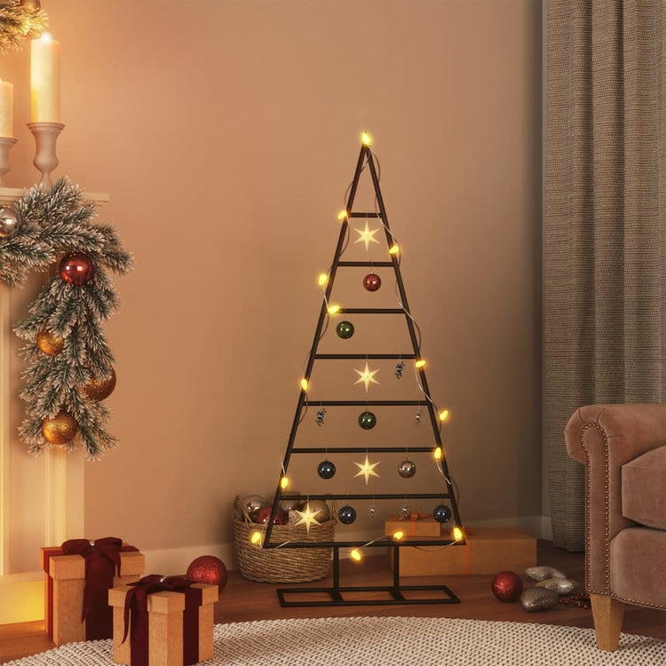 VidaXL décoration de Noël sapin de Noël 125 cm métal noir