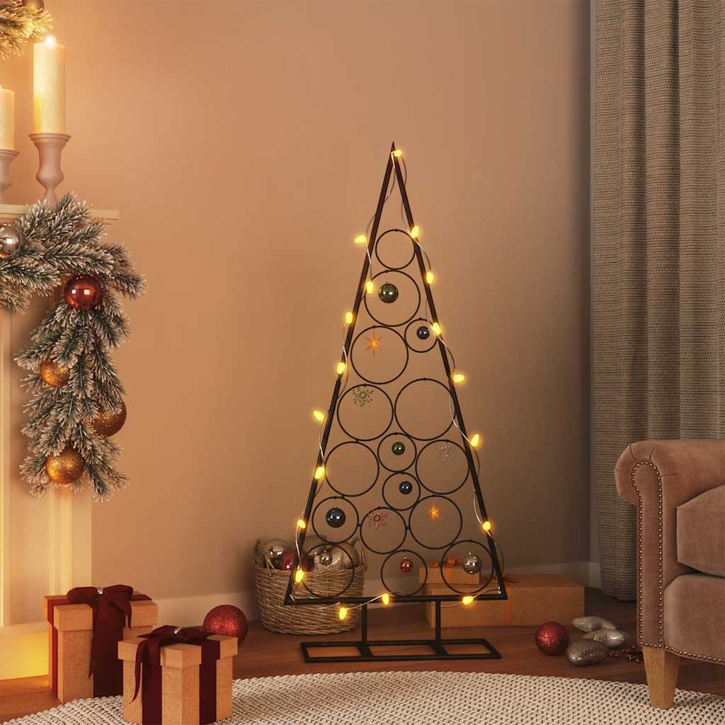 VidaXL décoration de Noël sapin de Noël 125 cm métal noir