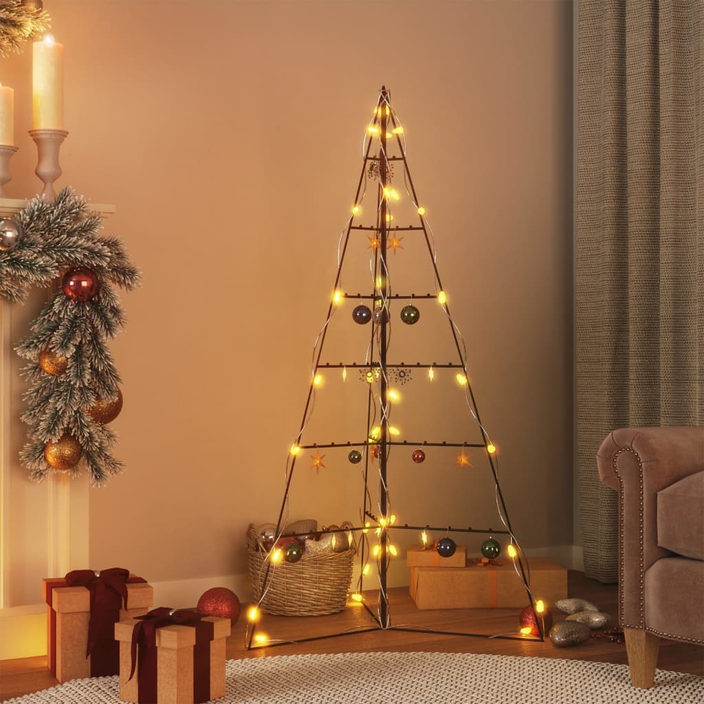 VidaXL décoration de Noël sapin de Noël 140 cm métal noir