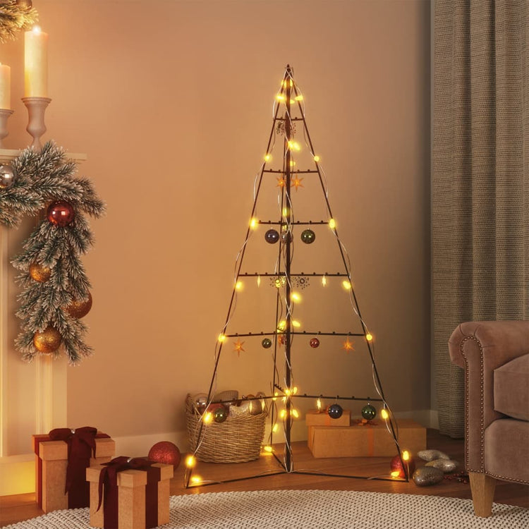 VidaXL décoration de Noël sapin de Noël 140 cm métal noir