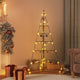 VidaXL décoration de Noël sapin de Noël 140 cm métal noir