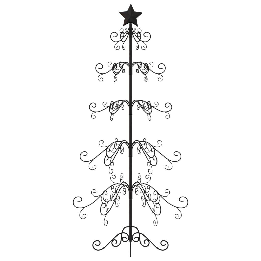 Vidaxl Décoration de Noël arbre de Noël 150 cm en métal noir