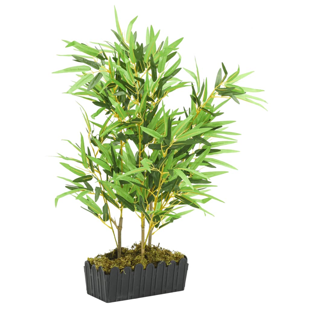 VidaXL plante artificielle bambou 500 feuilles 80 cm vert