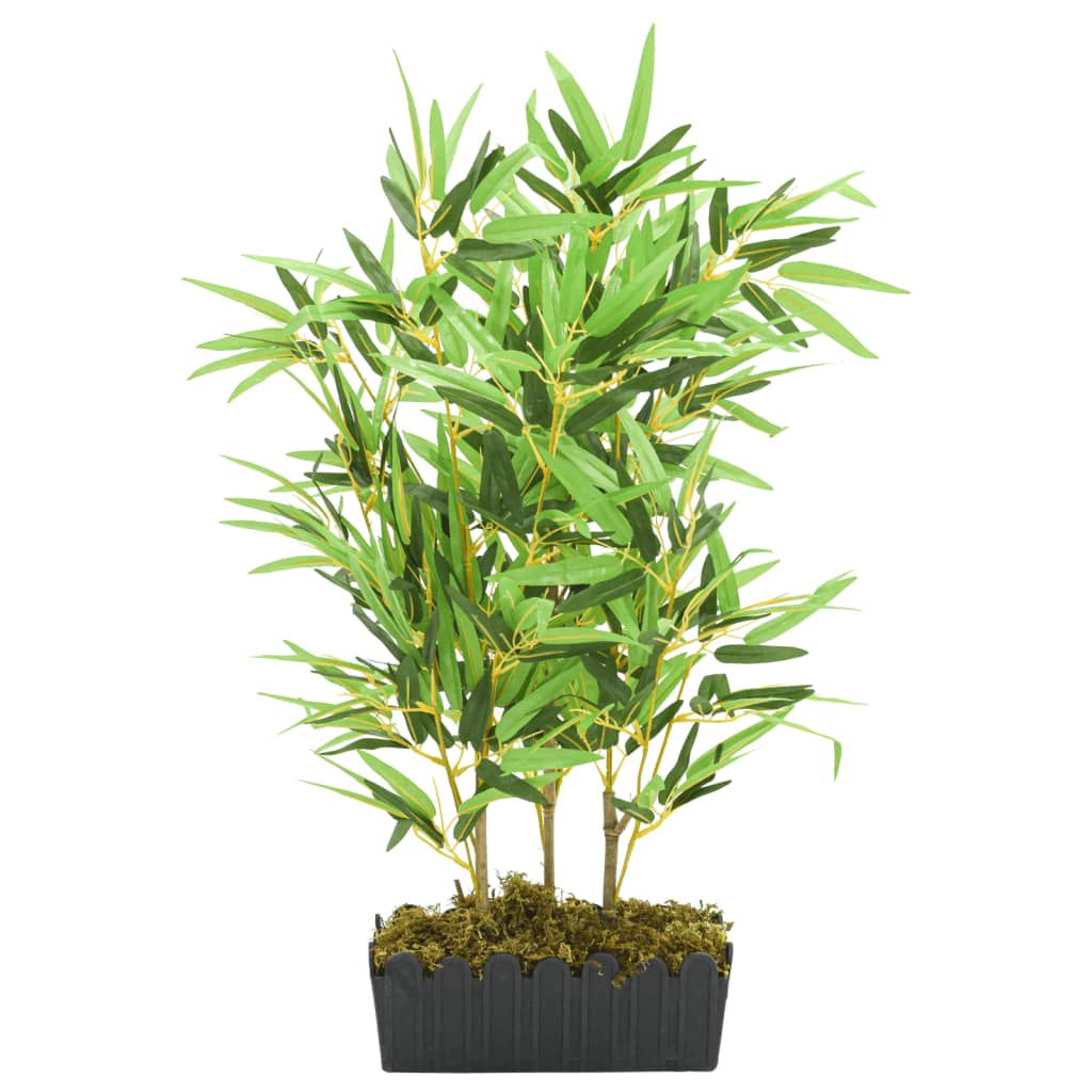 VidaXL plante artificielle bambou 500 feuilles 80 cm vert
