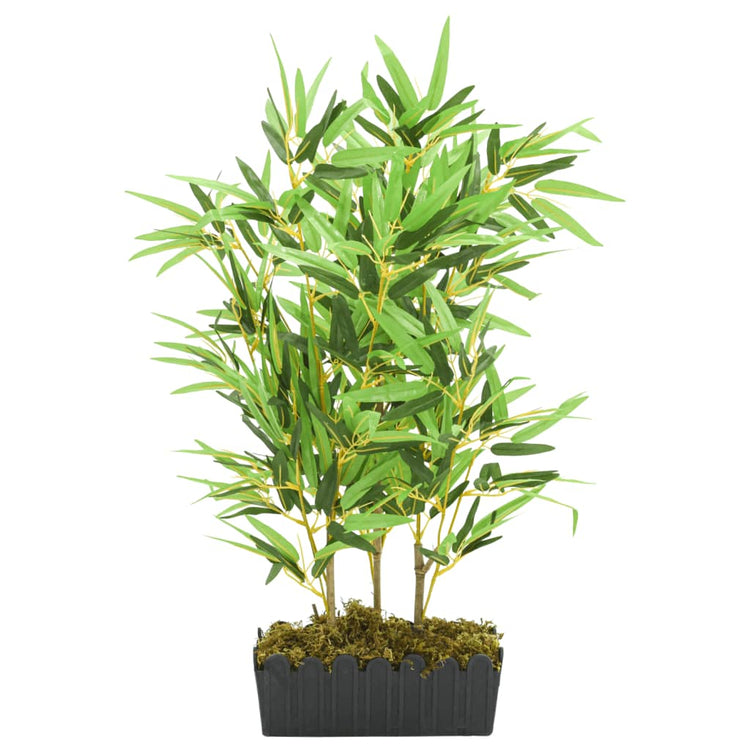 VidaXL plante artificielle bambou 500 feuilles 80 cm vert