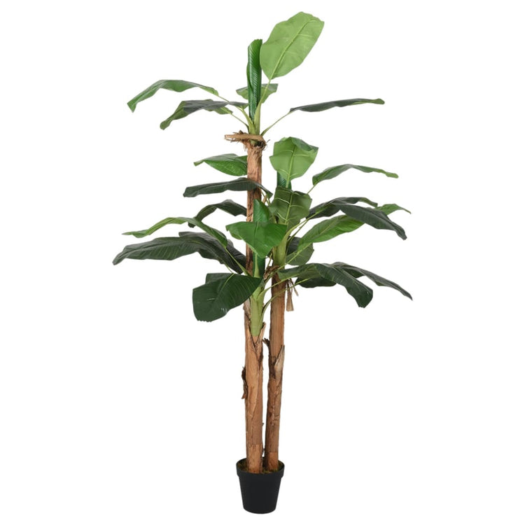 VidaXL plante artificielle bananier 22 feuilles 200 cm vert