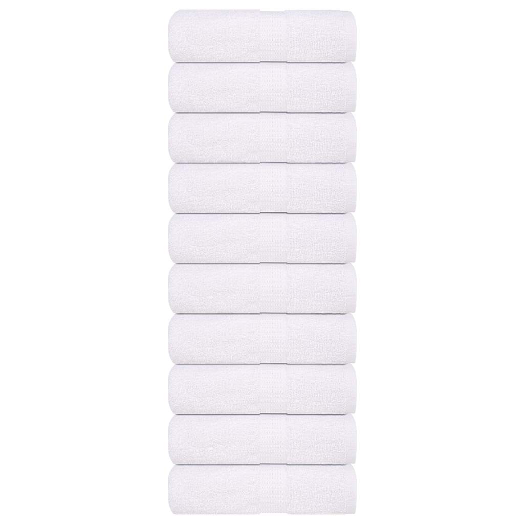 Vidaxl Guest Wipes 10 PCS 30x50 cm 360 g m² 100% coton blanc
