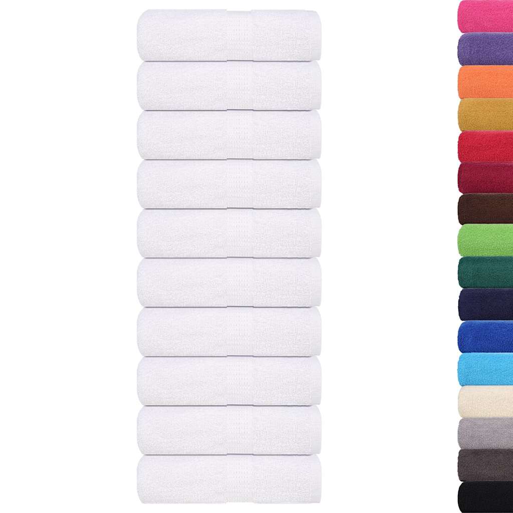 Vidaxl Guest Wipes 10 PCS 30x50 cm 360 g m² 100% coton blanc