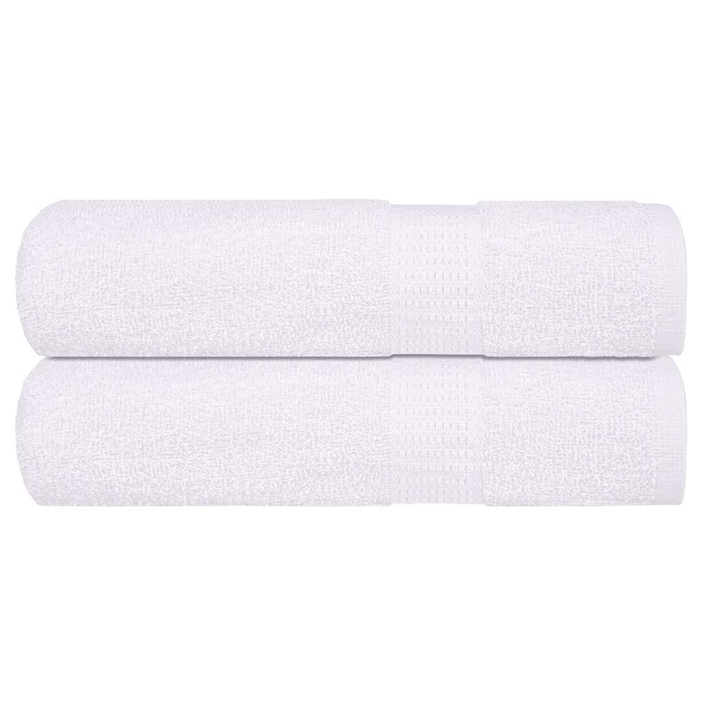 Serviettes vidaxl 2 ST 50x100 cm 360 g m² 100% coton blanc