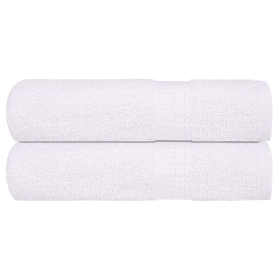 Serviettes vidaxl 2 ST 50x100 cm 360 g m² 100% coton blanc