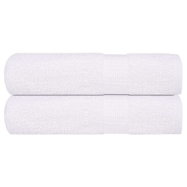 Serviettes vidaxl 2 ST 50x100 cm 360 g m² 100% coton blanc