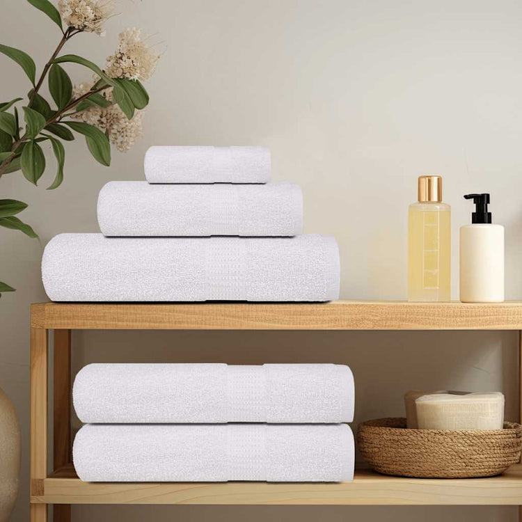 Serviettes vidaxl 2 ST 50x100 cm 360 g m² 100% coton blanc