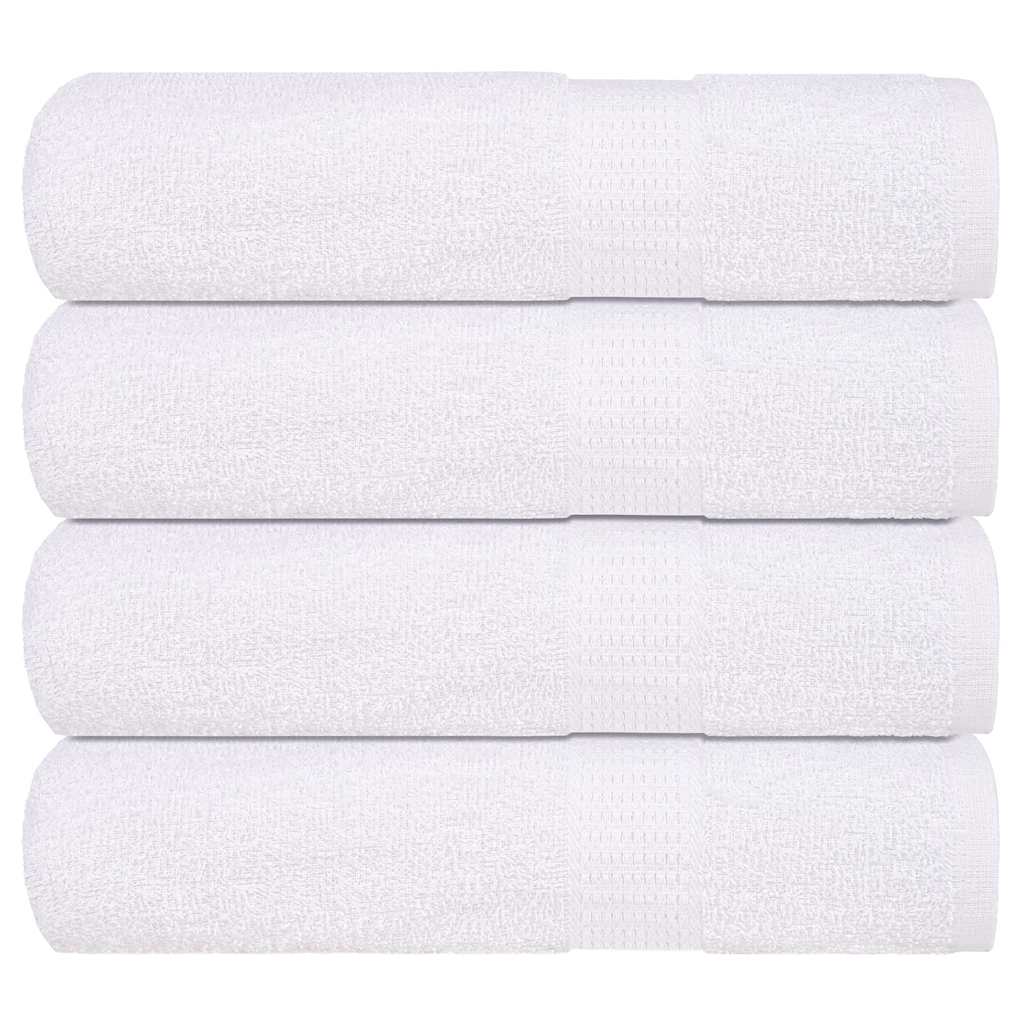 Serviettes vidaxl 4 ST 50x100 cm 360 g m² 100% coton blanc