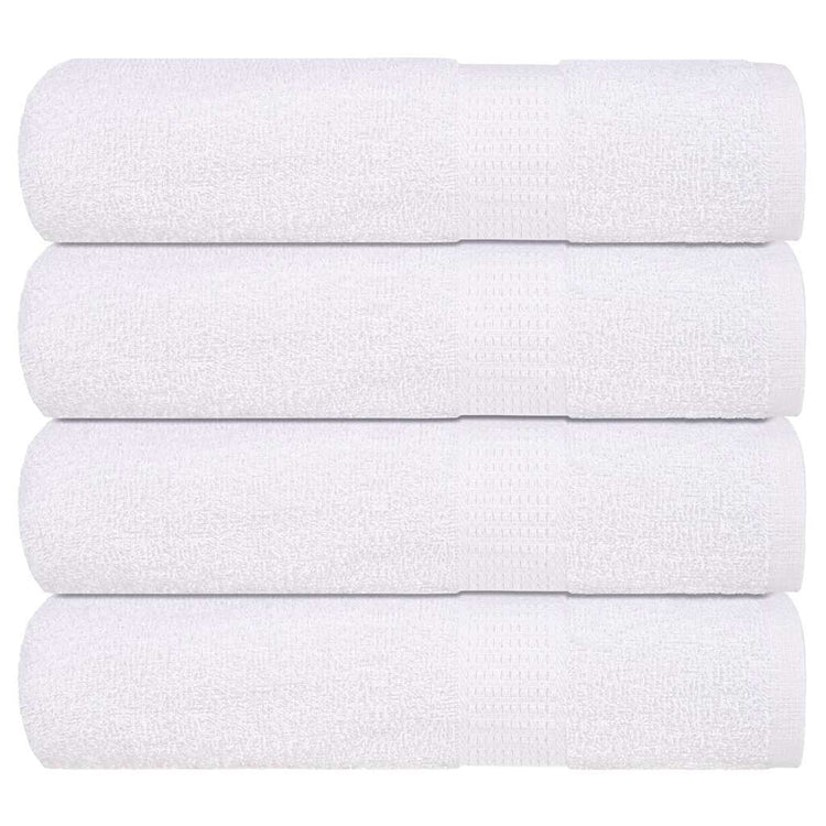 Serviettes vidaxl 4 ST 50x100 cm 360 g m² 100% coton blanc