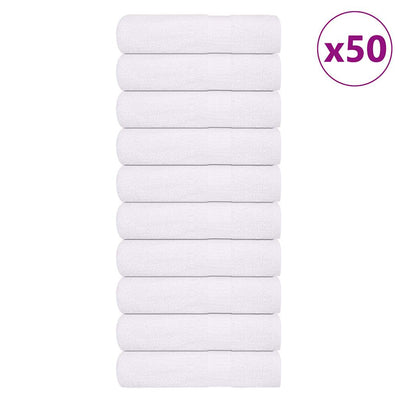 Serviettes vidaxl 50 ST 50x100 cm 360 g m² 100% coton blanc