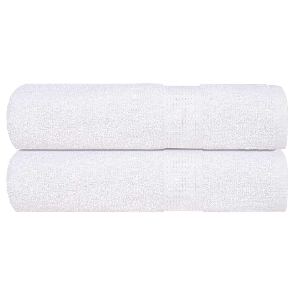 Serviettes de douche vidaxl 2 st 70x140 cm 360 g m² 100% coton blanc