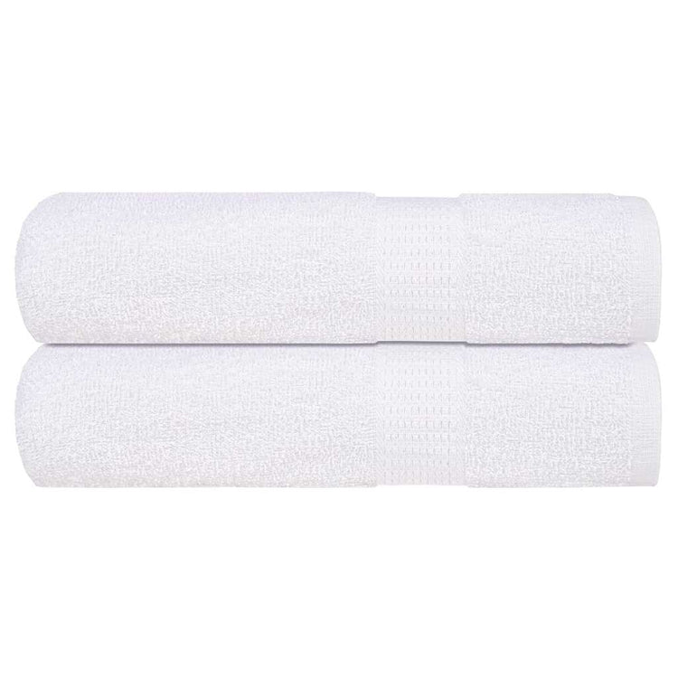Serviettes de douche vidaxl 2 st 70x140 cm 360 g m² 100% coton blanc