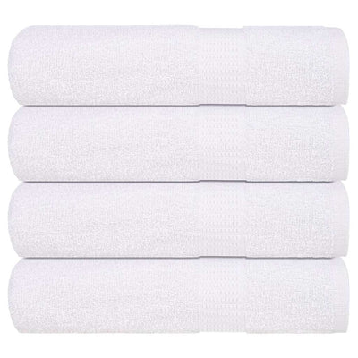 Serviettes de douche vidaxl 4 ST 70x140 cm 360 g m² 100% coton blanc