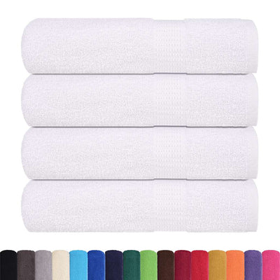Serviettes de douche vidaxl 4 ST 70x140 cm 360 g m² 100% coton blanc