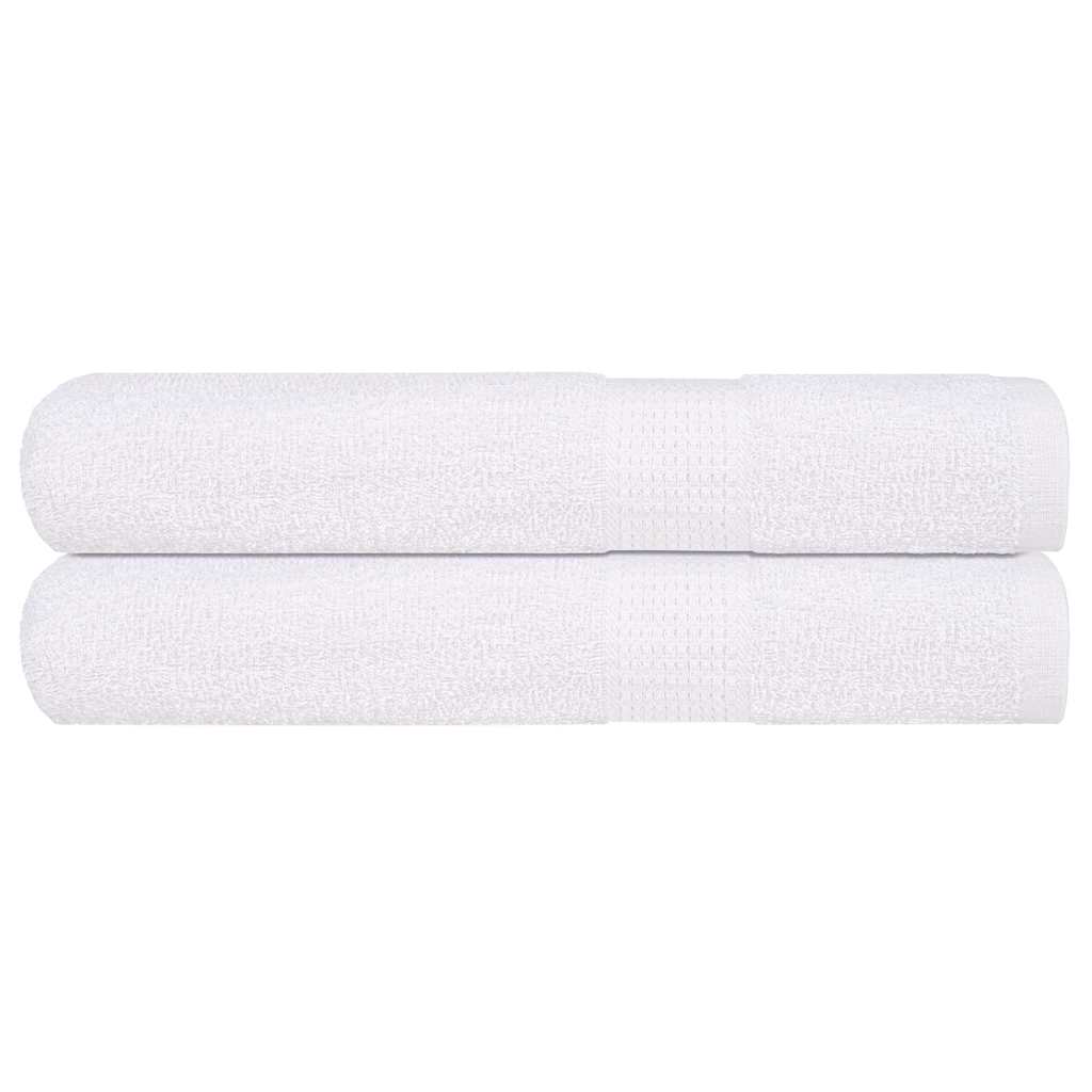 Serviettes vidaxl 2 pcs 100x200 cm 360 g m² 100% coton blanc