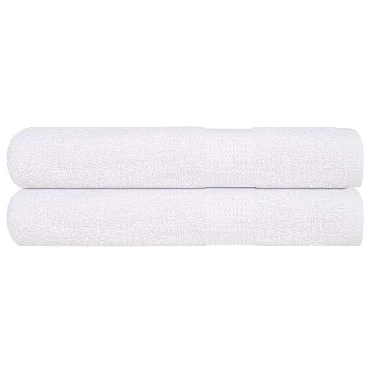 Serviettes vidaxl 2 pcs 100x200 cm 360 g m² 100% coton blanc