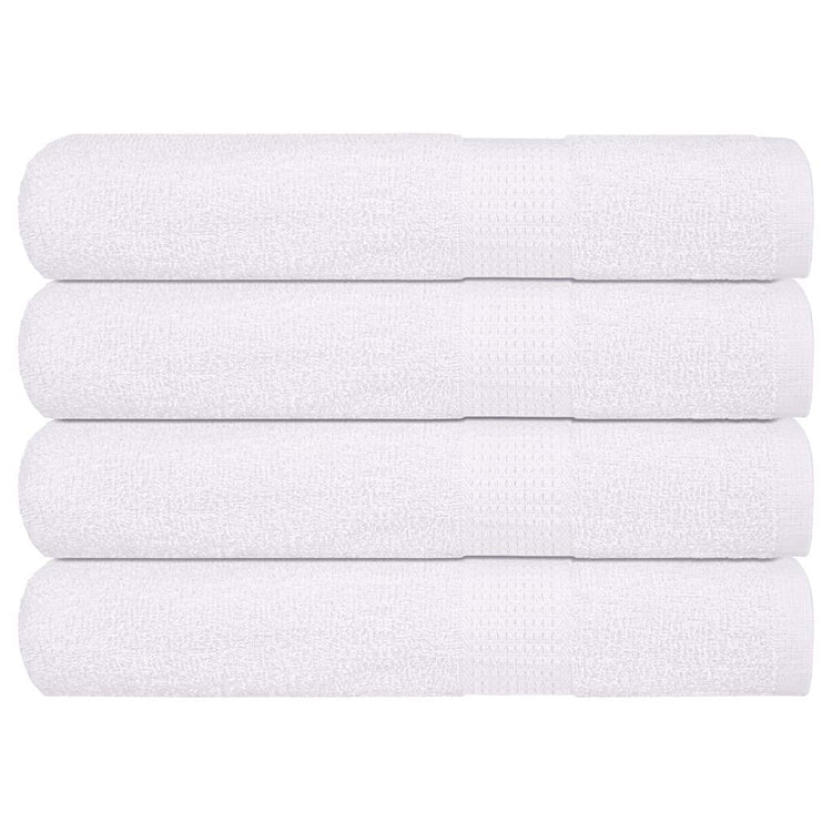Serviettes vidaxl 4 ST 100x200 cm 360 g m² 100% coton blanc