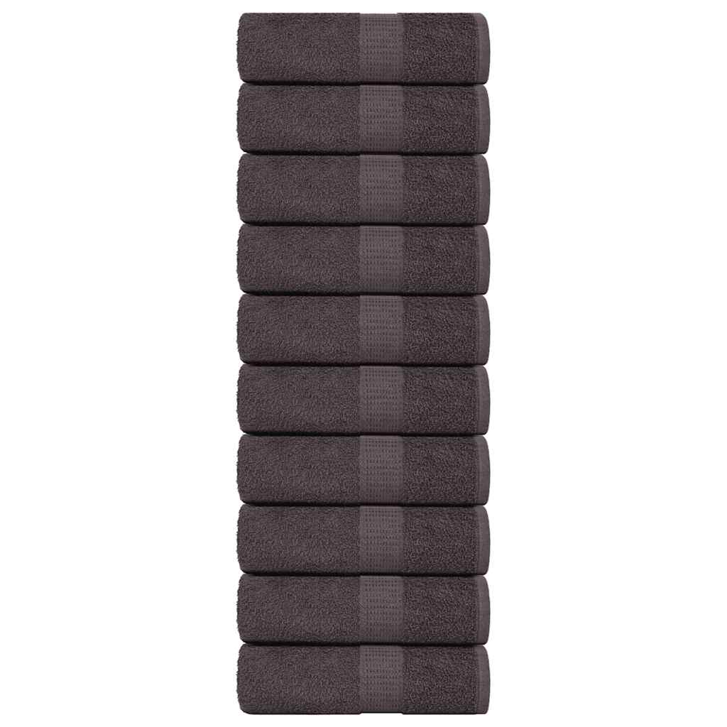 Vidaxl Guest Wipes 10st 30x50cm 360g m² 100% coton anthracite -colored