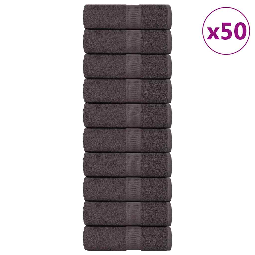 Vidaxl Guest Wipes 50st 30x50cm 360g m² 100% coton anthracite -colored