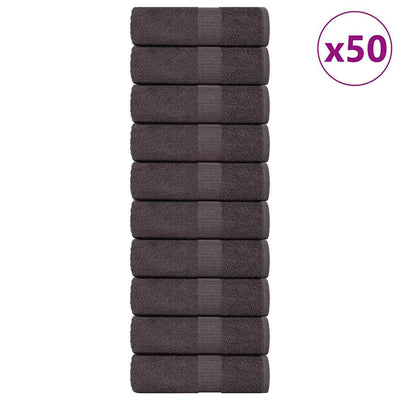 Vidaxl Guest Wipes 50st 30x50cm 360g m² 100% coton anthracite -colored