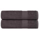 Serviettes vidaxl 2 ST 50x100 cm 360 g m² 100% coton coloré anthracite