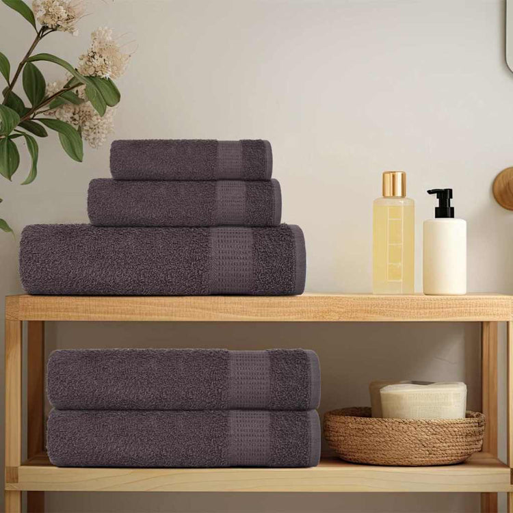 Serviettes vidaxl 2 ST 50x100 cm 360 g m² 100% coton coloré anthracite